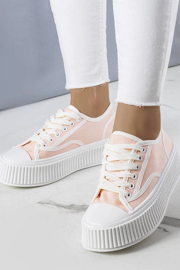 Sneakers con plateau rosa... 2