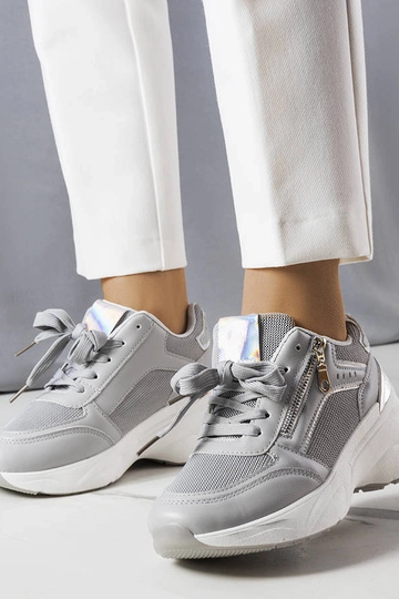 Sneakers con zeppa Stacey grigie