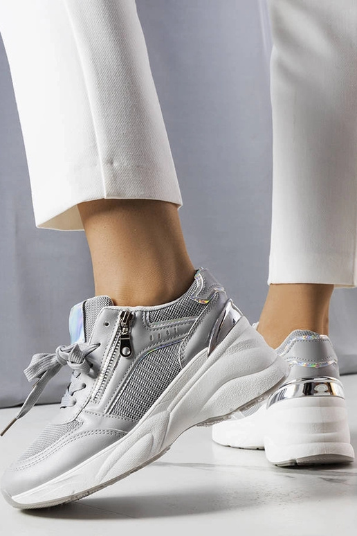 Sneakers con zeppa Stacey grigie