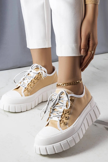 Sneakers con plateau Toni beige