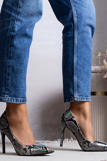 Tacchi verniciati argento Ella