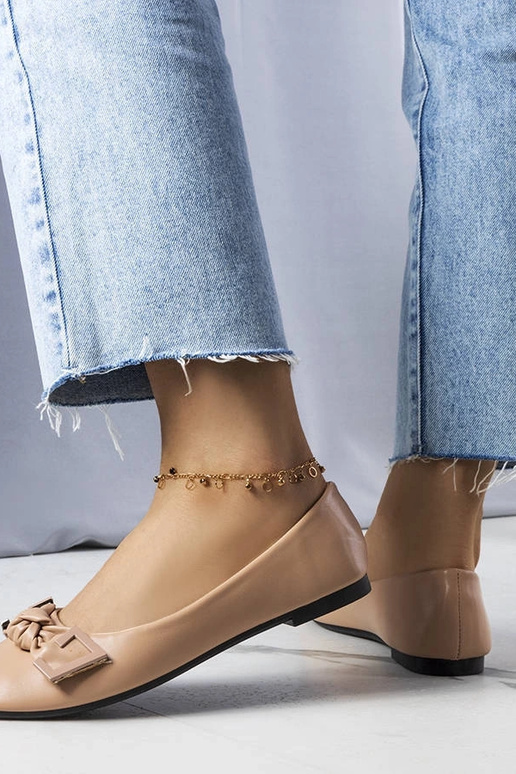 Ballerine beige con fiocco Tabitha