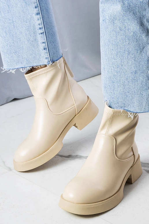 Stivaletti classici beige Victoire