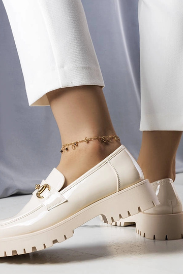 Scarpe Simard in vernice beige 2