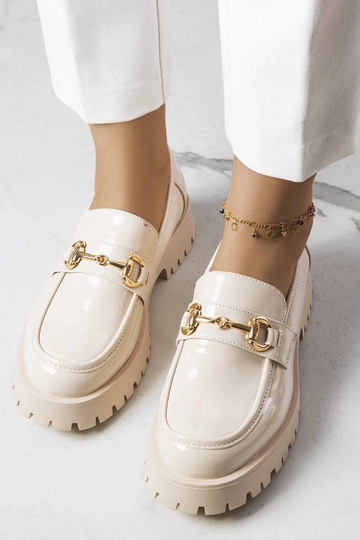 Scarpe Simard in vernice beige