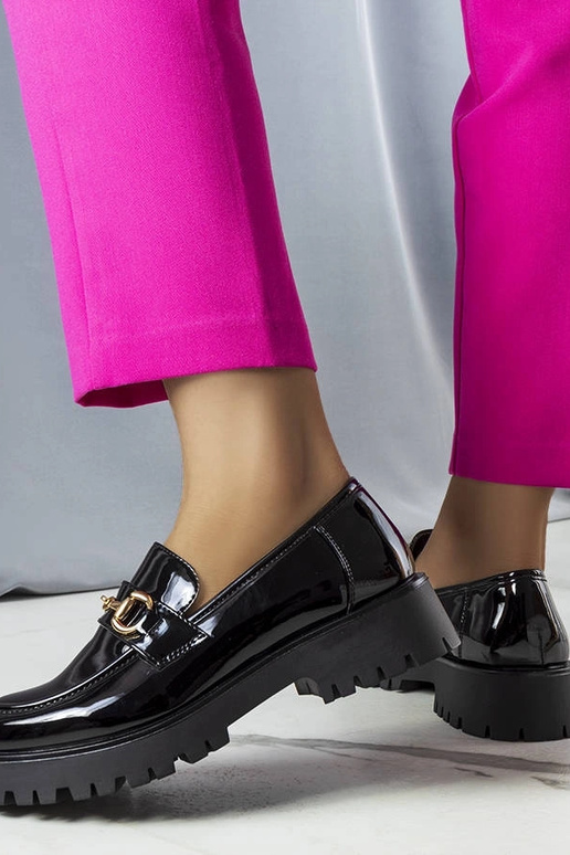 Mezzi stivali neri verniciati Simard