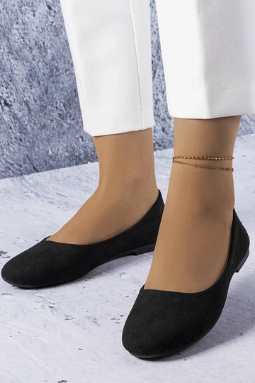 Ballerine nere con sottopiede in pelle Lespérance