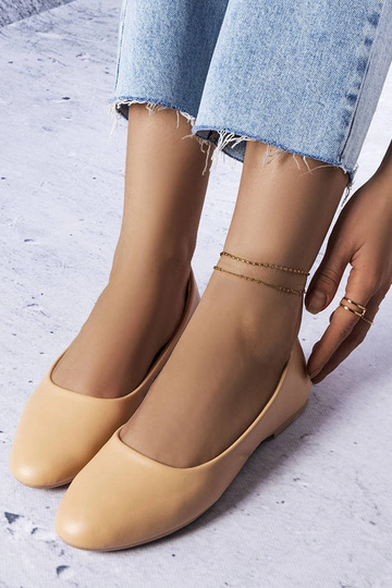 Ballerine beige con sottopiede in pelle Truchon 2