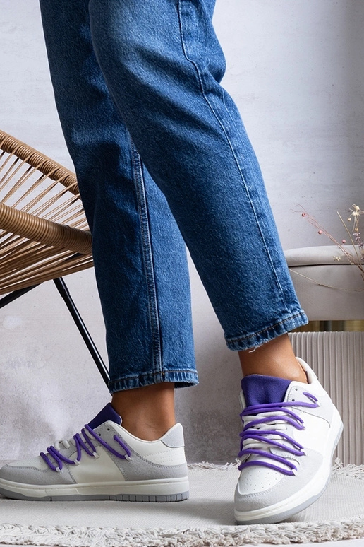 Sneakers grigie sneakers donna lacci...