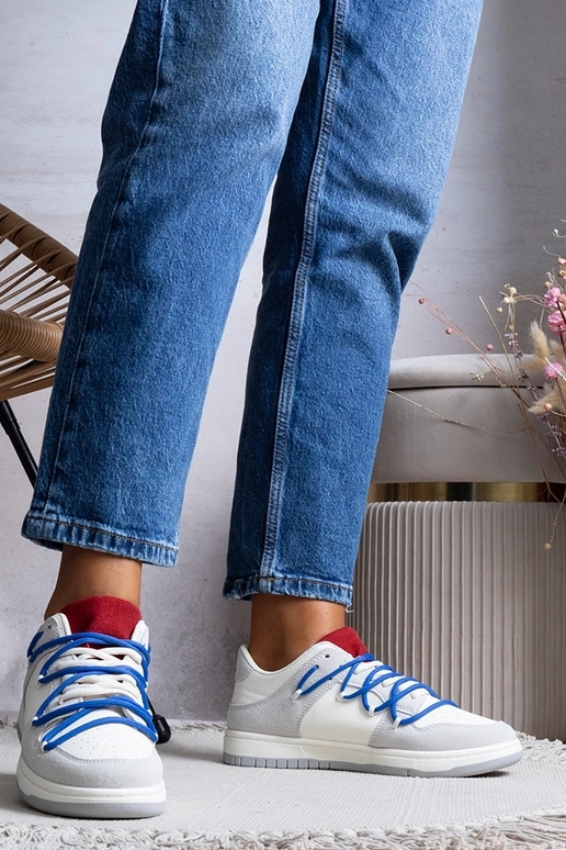 Sneakers donna grigie lacci sneakers...