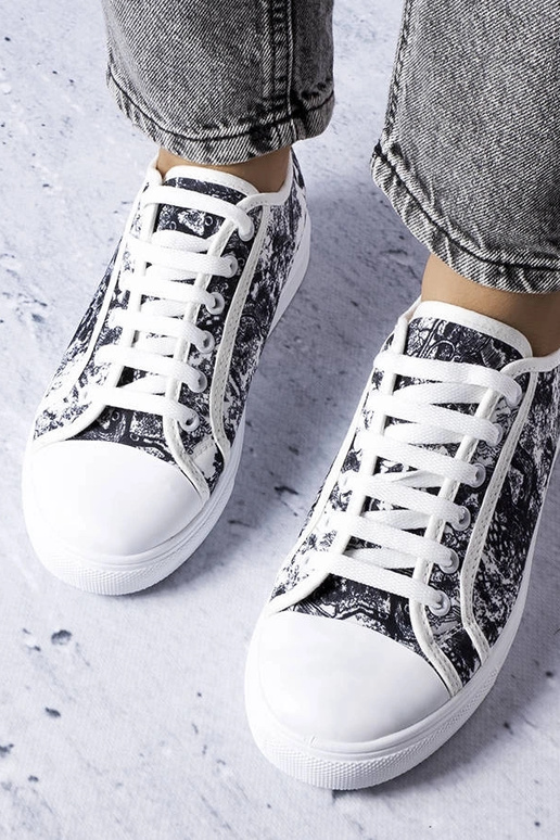 Sneakers in tessuto Aucoin bianco e nero