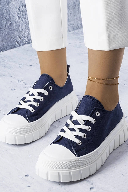 Sneakers con plateau blu navy Bellemare