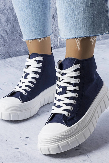 Sneakers alte Couet blu navy