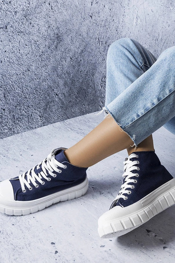 Sneakers alte Couet blu navy 2