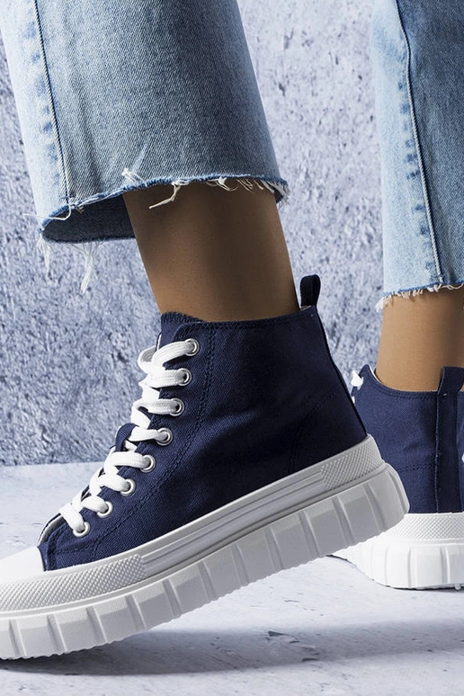 Sneakers alte Couet blu navy