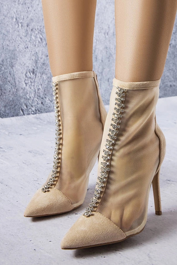 Stivaletti color sabbia con...