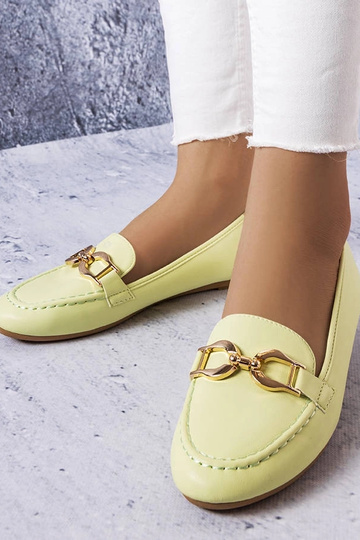 Mokasinai verdi con fibbia,...