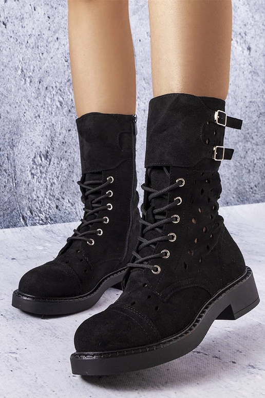 Stivaletti neri traforati Legault