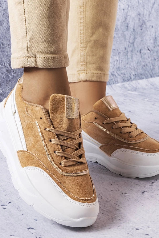 Sneakers sabbia in similpelle...