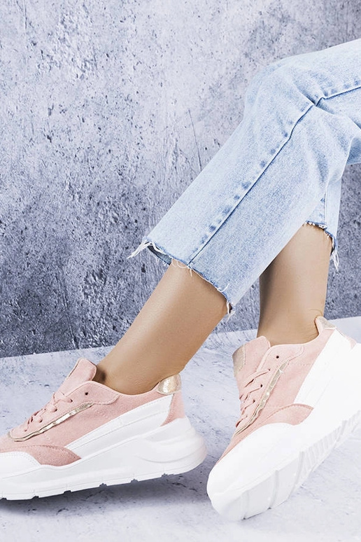 Sneakers rosa in similpelle...