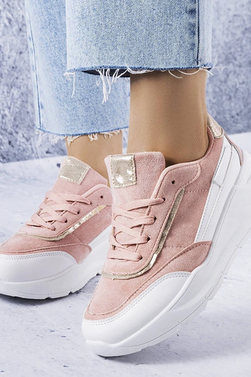 Sneakers rosa in similpelle... 2