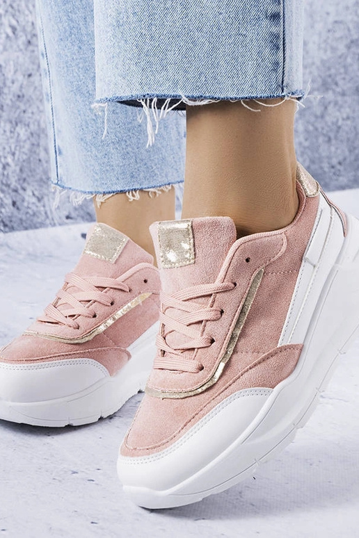 Sneakers rosa in similpelle...