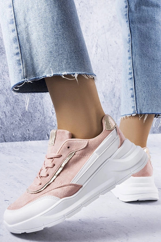 Sneakers rosa in similpelle...