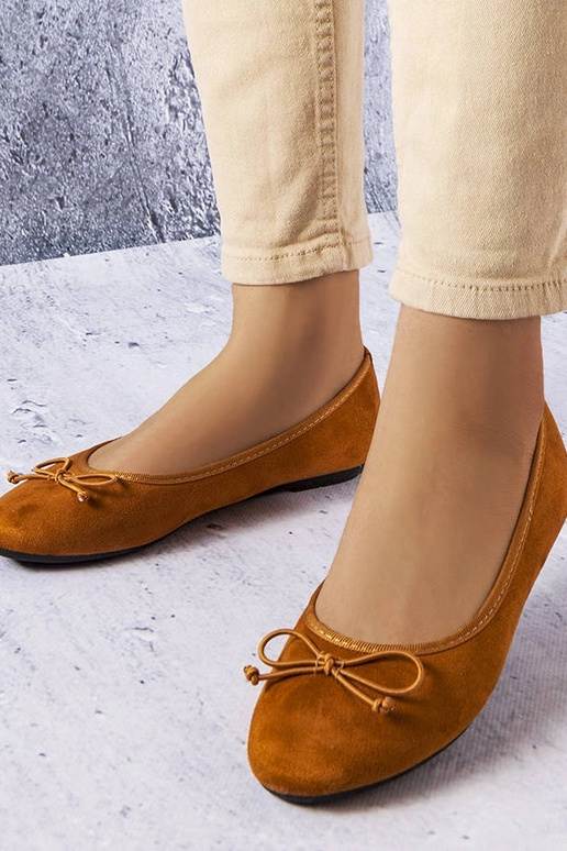 Ballerine con fiocco Chandonnet marrone