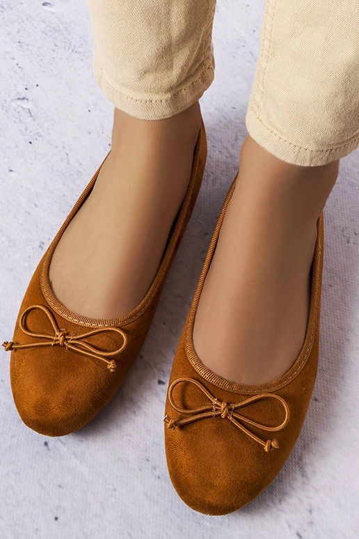 Ballerine con fiocco Chandonnet marrone