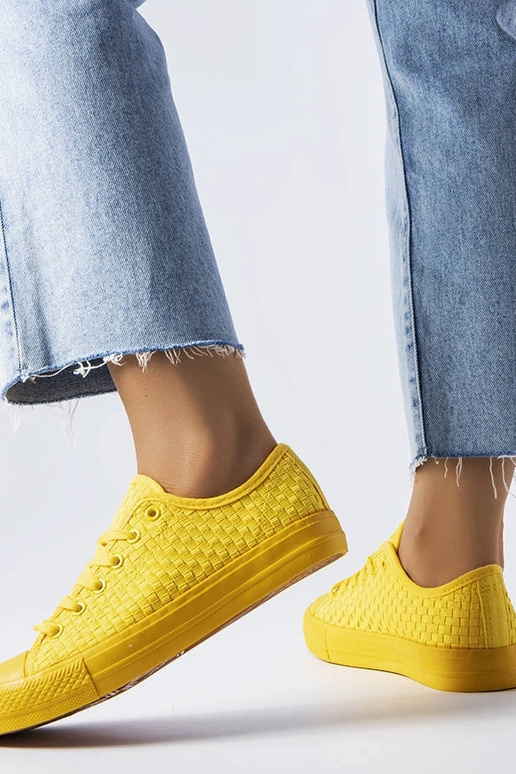 Sneakers Thibodeau gialle intrecciate