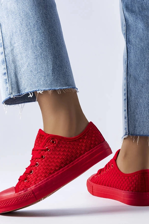 Sneakers in tessuto rosso Thibodeau