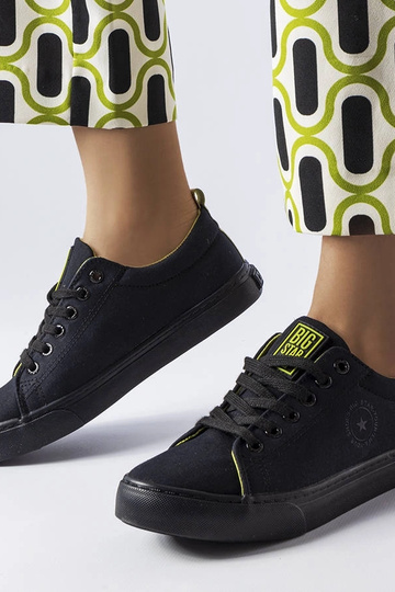 Sneakers in tessuto nero...