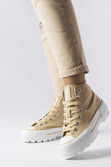 Big Star Sneakers alte alla caviglia da donna beige LL274160