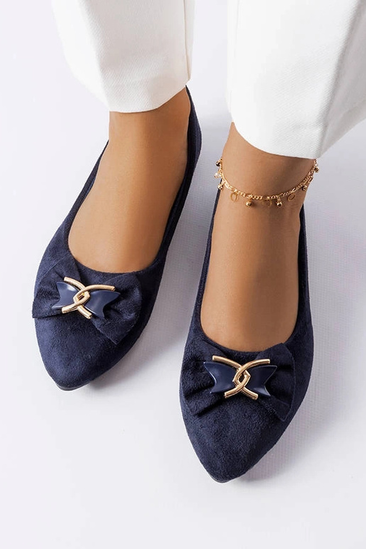 Ballerine blu navy decorate con...