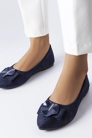 Ballerine blu navy decorate con zirconi Rémy