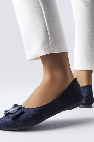 Ballerine blu navy decorate con zirconi Rémy 2