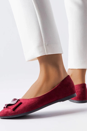 Ballerine bordeaux decorate con zirconi Rémy 2