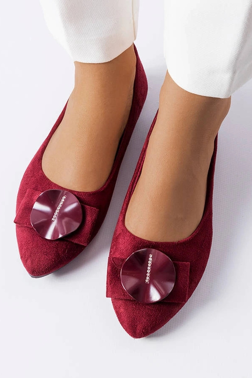 Ballerine bordeaux decorate con... Ballerine bordeaux decorate con...