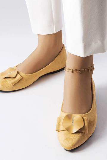Ballerine beige decorate con zirconi Rémy 2