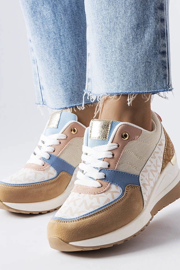 Sneakers Mireault beige e blu 2
