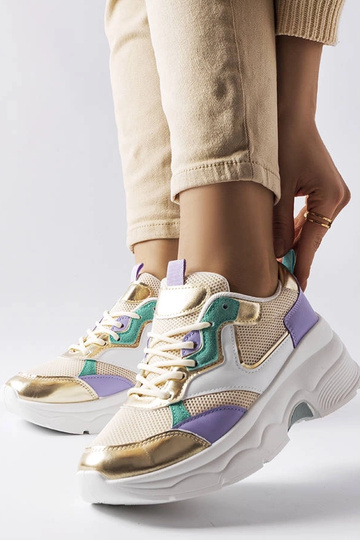 Séguin Sneakers bianche e oro da donna