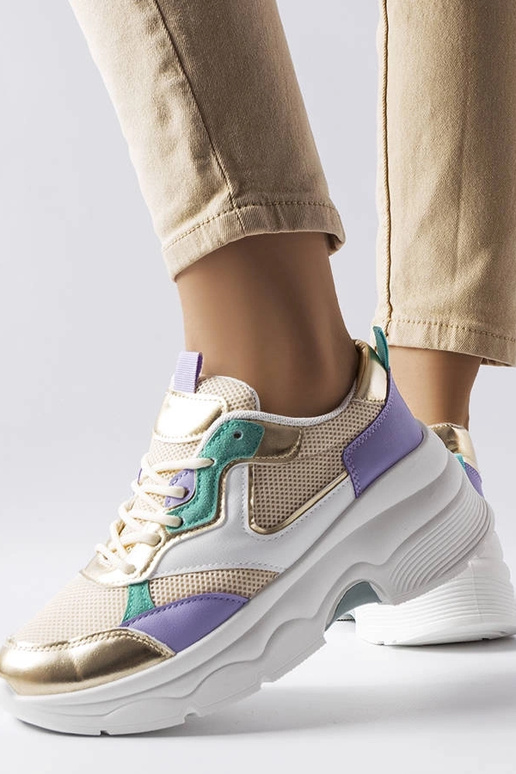 Séguin Sneakers bianche e oro da donna