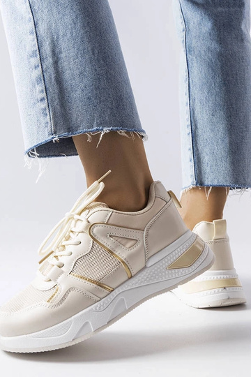 Sneakers beige in materiale misto Caya 2