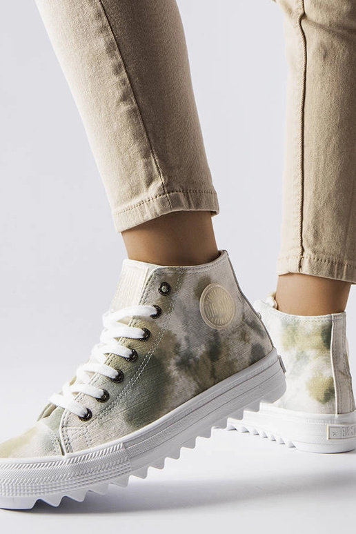 Sneakers Big Star Green Patterned...