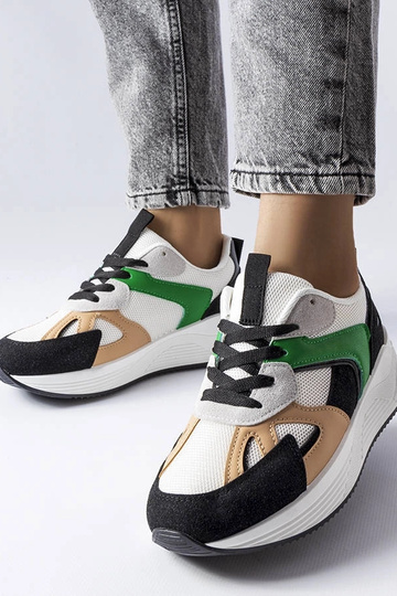 Scarpe sportive nere in vari materiali, „Riel"