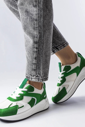 Sneakers verdi in materiali misti Riel 2