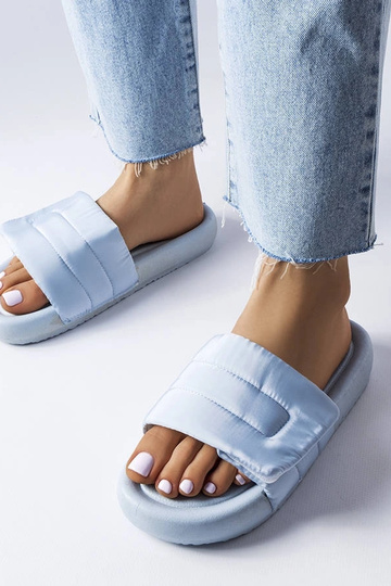 Infradito blu con velcro Aleron