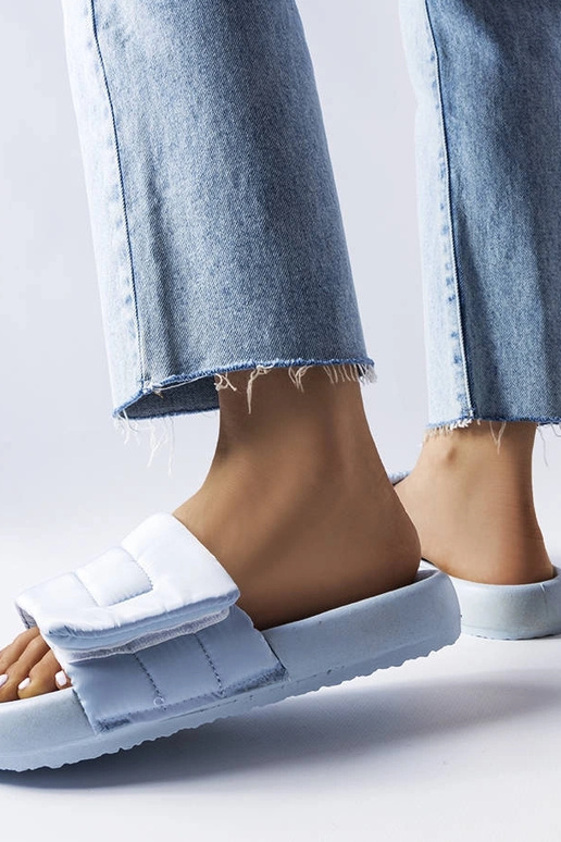 Infradito blu con velcro Aleron