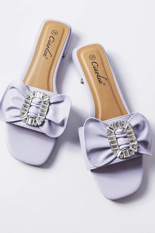 Sandali eleganti viola con zirconi Fifi