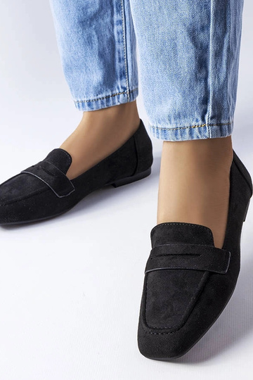 Ballet shoes neri in similpelle scamosciata Meileur